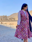 ست جلیقه و دامن زنانه با جنس کرپ مازراتی درجه یک