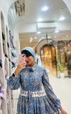 پیراهن چین دار زنانه با جنس کرپ بوگاتی درجه یک