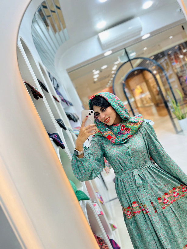 پیراهن چین دار زنانه با جنس کرپ بوگاتی درجه یک