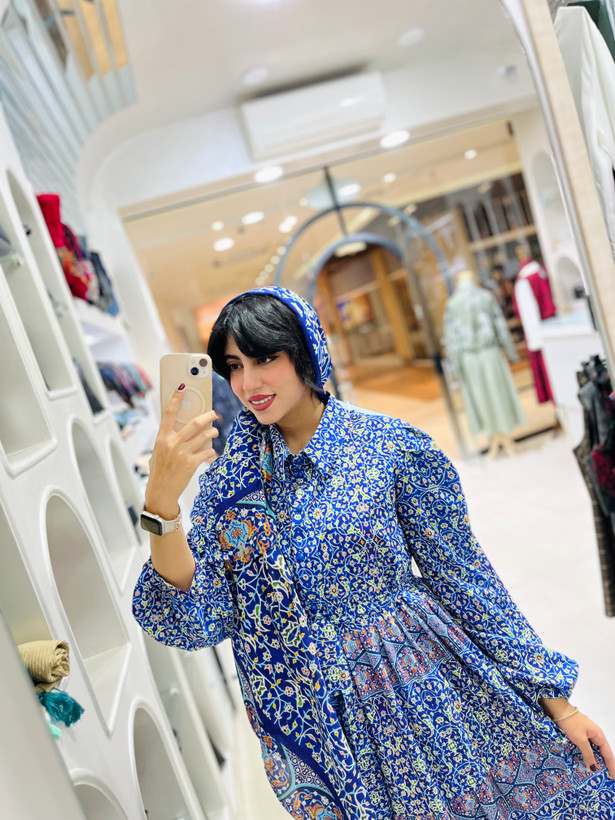 پیراهن چین دار زنانه با جنس کرپ بوگاتی درجه یک