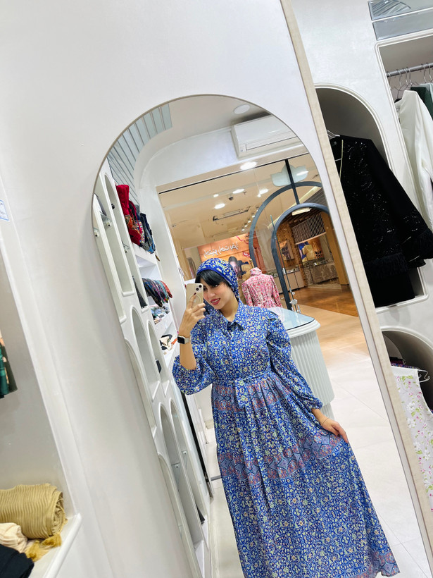 پیراهن چین دار زنانه با جنس کرپ بوگاتی درجه یک