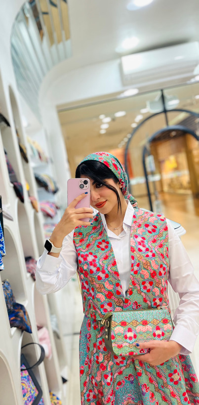 ست جلیقه و دامن زنانه با جنس کرپ مازراتی درجه یک