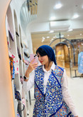 ست جلیقه و دامن زنانه با جنس کرپ مازراتی درجه یک