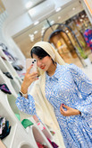 پیراهن چین دار زنانه با جنس کرپ بوگاتی درجه یک