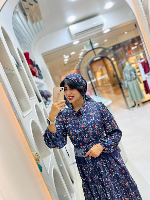 پیراهن چین دار زنانه با جنس کرپ بوگاتی درجه یک