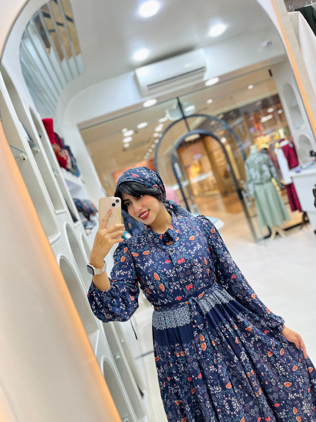 پیراهن چین دار زنانه با جنس کرپ بوگاتی درجه یک