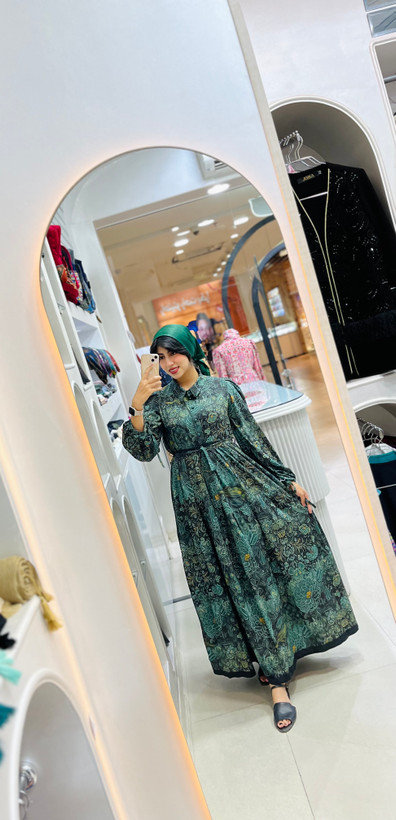 پیراهن چین دار زنانه با جنس کرپ بوگاتی درجه یک